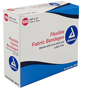 Adhesive Fabric Bandages, Sterile, 1