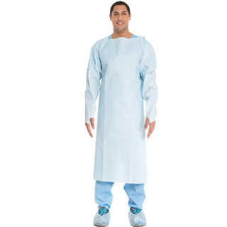 Impervious Comfort Gown, Blue, Film laminate, Open Back, Knit Cuffs, XX-Large, 10/BG 10BG/CS