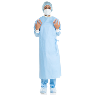 ULTRA* Non-Reinforced Surgical Gown, Large, ULTRA SMS Fabric, Raglan Sleeves, Handi-Bin, 48/PK 12PK/CS